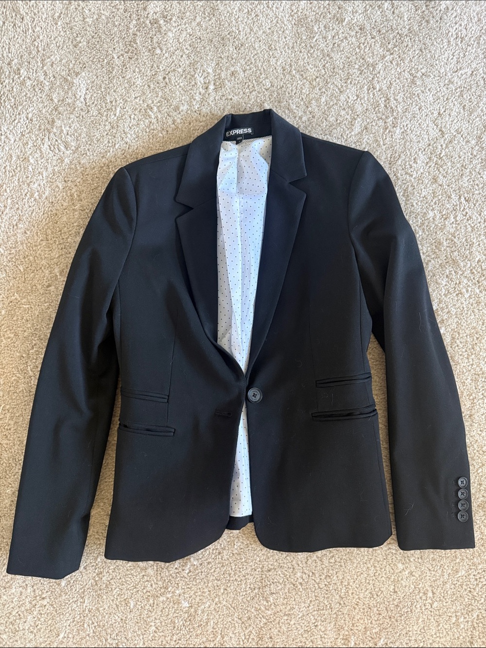 Express Black Single-Button Women's Blazer